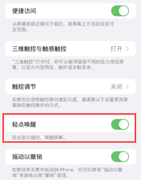 巩留苹果授权维修站分享iPhone轻点无法唤醒怎么办 