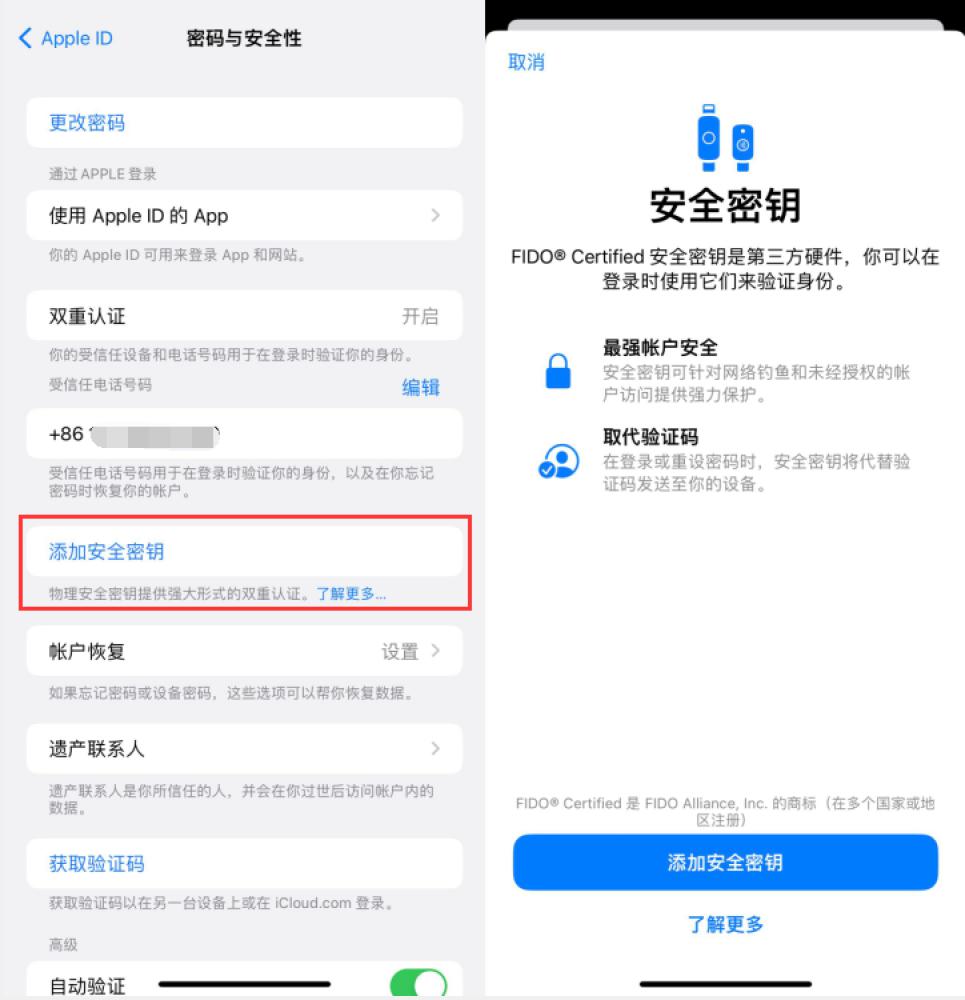 巩留苹果服务网点分享物理安全密钥有什么用？iOS 16.3新增支持物理安全密钥会更安全吗？ 